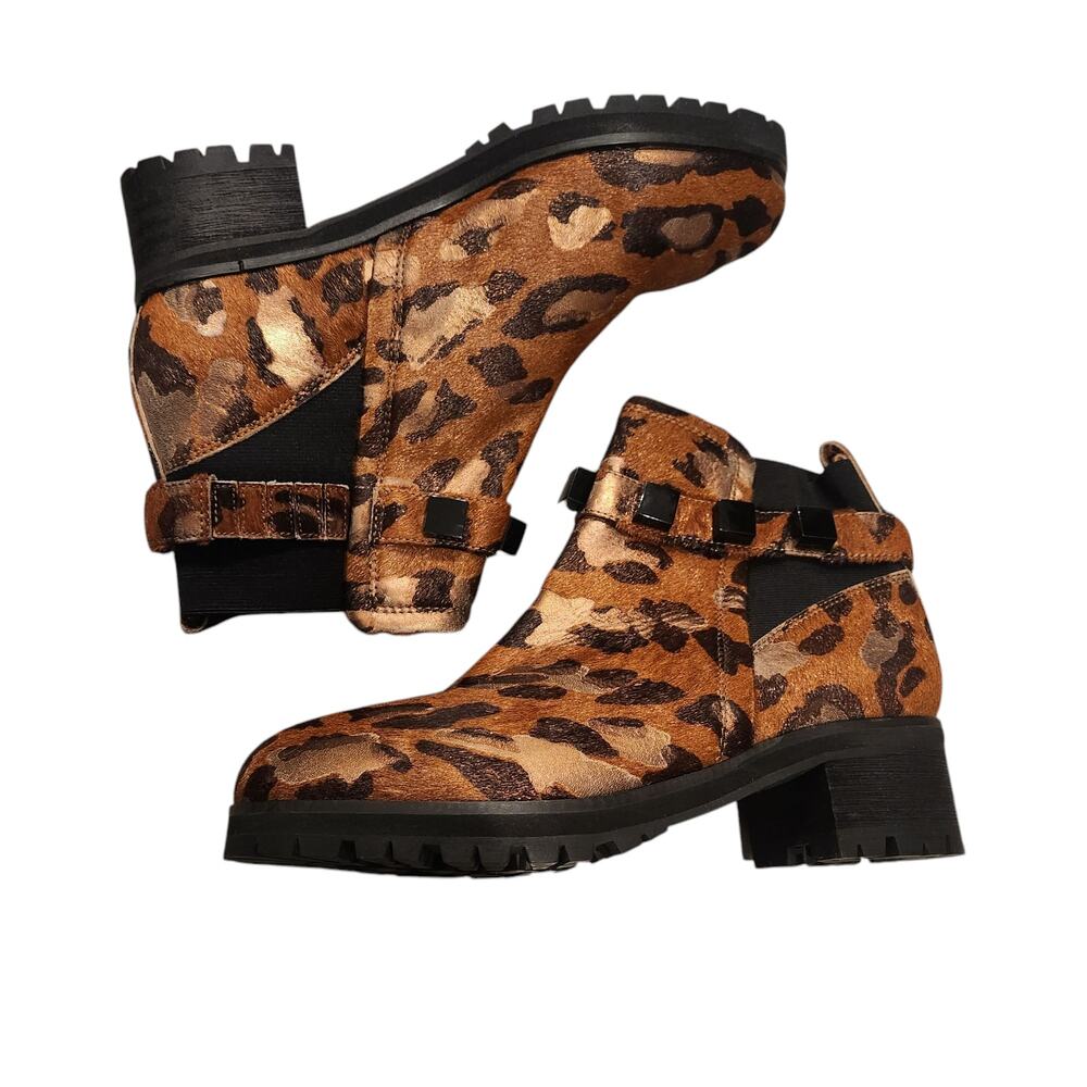 Kat Maconie leopard print calf hair chelsea boots size 6